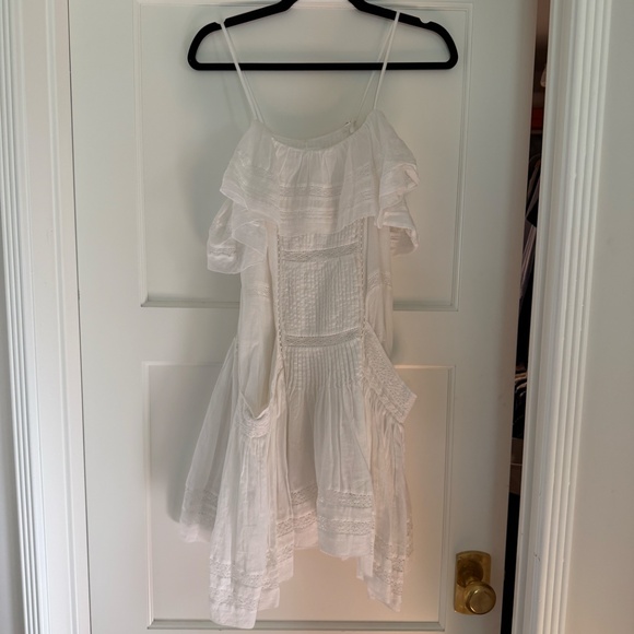 ISABEL MARANT ETOILE  Moly Lace-Trimmed Cotton-Voile Mini Dress - Picture 3 of 8